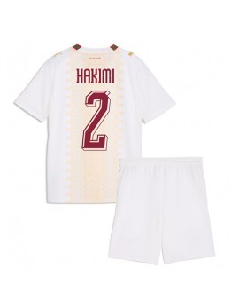 Otroški Nogometna dresi replika Maroko Achraf Hakimi #2 Gostujoči SP 2026 Kratek rokav (+ hlače)